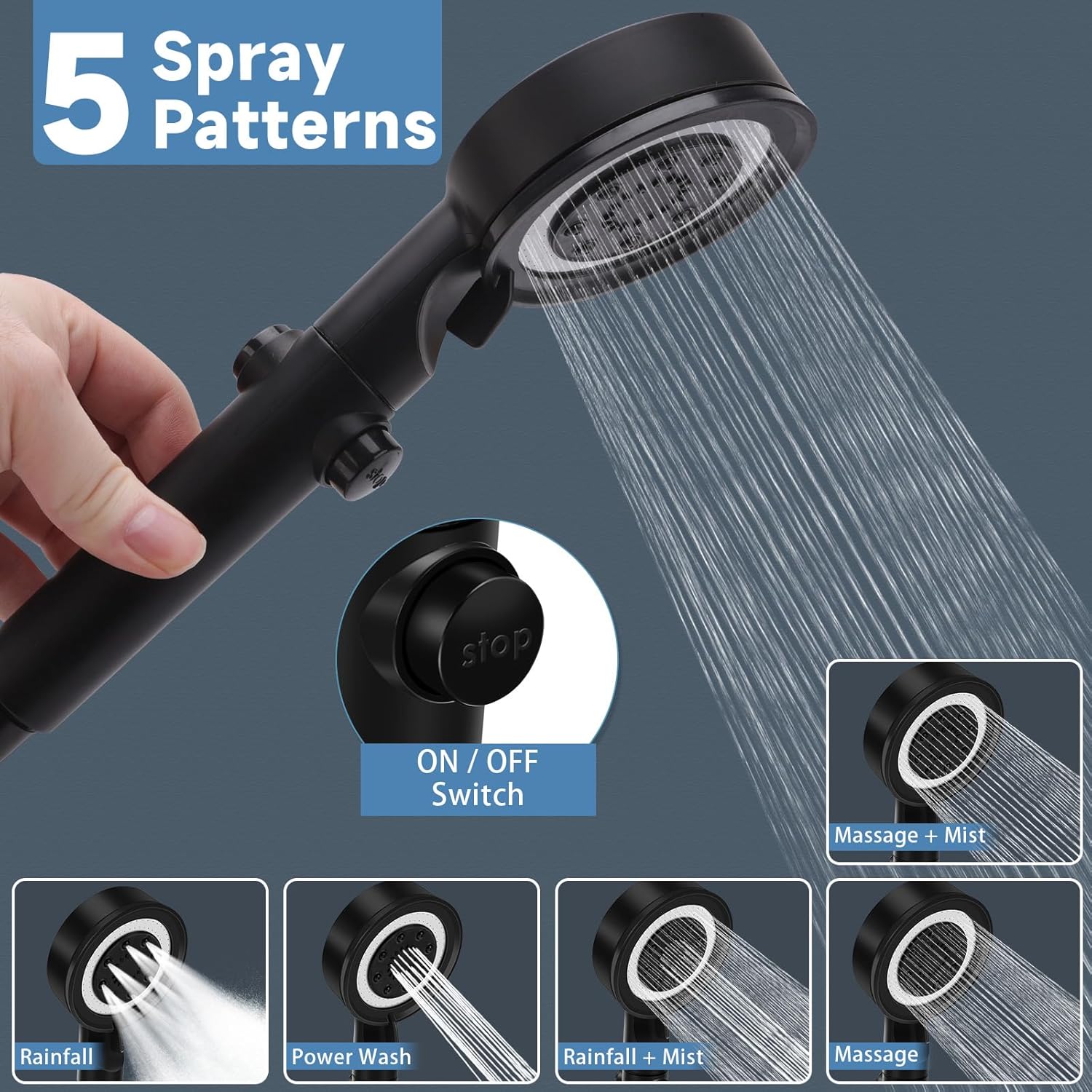 High Pressure Handheld RV Shower Head